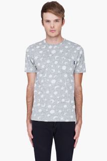 Paul Smith Jeans Grey Star Print T shirt for men