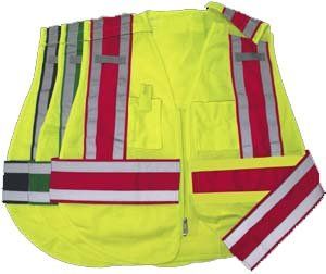 Public Work Safety Vest, ANSI/ISEA 207 2006, Color Red