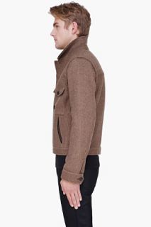 Kenzo Brown Wool Two in one Outerwear Jacket for men