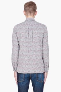 White Mountaineering Grey Art Deco patterned Shirt for men