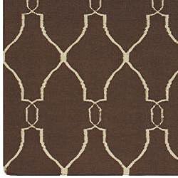 Hand woven Brown Wool Rug (5 x 8)