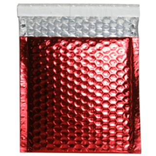 Red Metallic CD size Bubble Mailers (Pack of 12)