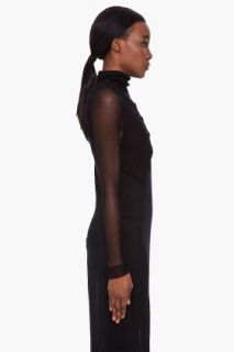 UNTTLD Black Silk Spy Turtleneck for women