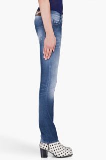 Dsquared2 Slim Blue Jean Print Cords for women