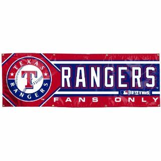 MLB Texas Rangers 2 by 6 foot Vinyl Banner Sports