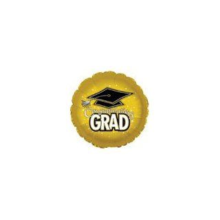 18 Congrats Grad Gold Graduation Mylar Balloon