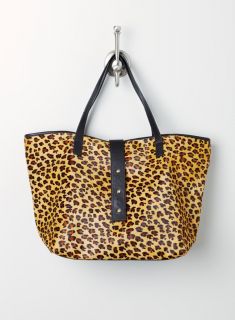 Luciana Verde Med Tote In Haircalf W.Tab