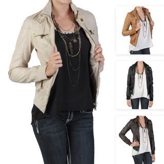 Journee Collecion Juniors Zippered Faux Leather Jacket
