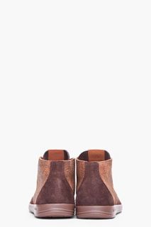 Diesel Brown Suede Midtown Shoes for men