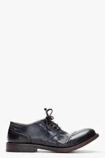 Marsèll Navy Worn And Creased Blind Brogues for men