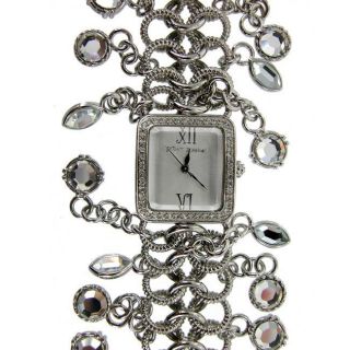 Betsey Johnson Womens Silver Bracelet Watch