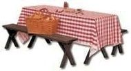 Red Gingham 40 in x 300 inch Roll Plastic Table Cover