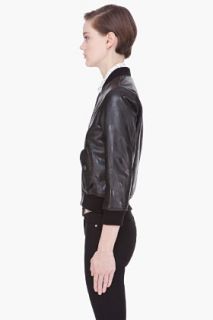 Marc By Marc Jacobs Black Gia Dot Leather Jacket for women