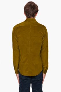 A.P.C. Olive Cord Overshirt for men