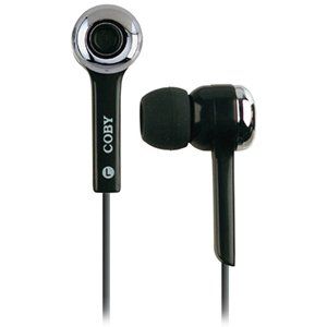 Coby CVE91BLK Isolation Stereo Earphones with Volume