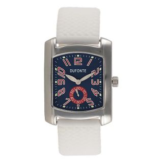 Dufonte by Lucien Piccard Mens Ventura Collection White Rubber Watch