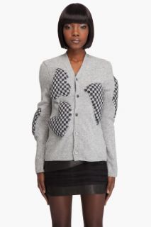 Comme Des Garçons Carded Wool Check Sweater for women