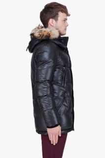 Mackage Black Raccoon Fur Hood Ferris Coat for men