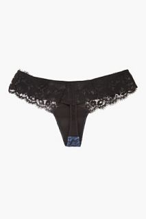 La Perla Black And Navy Lace Secret Geisha Thong for women