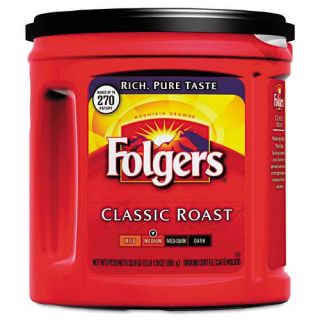 Folgers Ground Classic Roast 33.9 oz Regular Can Coffee Today $23.99