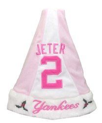 Derek Jeter New York Yankees Pink Santa Hat Sports