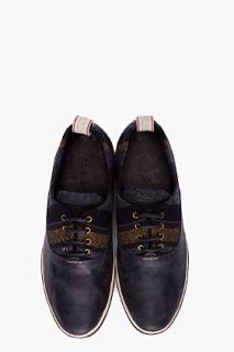 Rag & Bone Charcoal Striped Thompson Sneakers for men