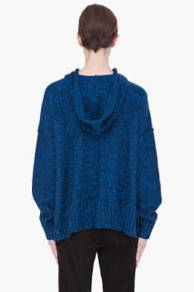 T By Alexander Wang Blue Wool acrylic Boxy Hoodie for women