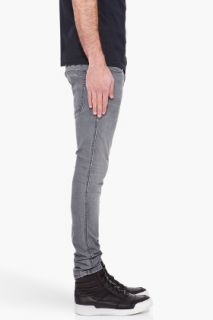 Ksubi Grey Van Wrinkle Jeans for men