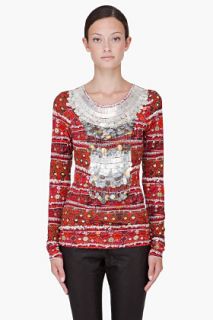 ALTUZARRA Red Metal Trim Aden Blouse for women