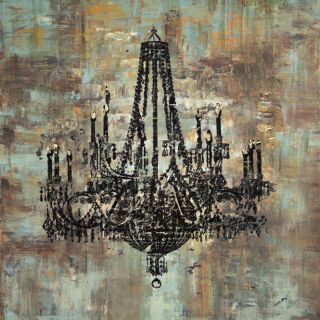 Art in Style Black Chandelier Hand Painted Canvas Wall Art Today $
