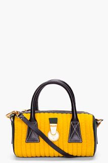 Kenzo Small Mustard Wool Bowling Bag for women