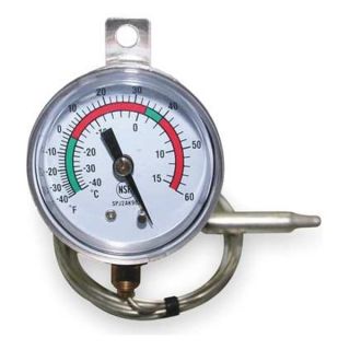 Approved Vendor 1EPE6 Analog Panel Mt Thermometer,  40 to 60F