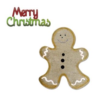 Sizzix Bigz Gingerbread Man & Merry Christmas Die