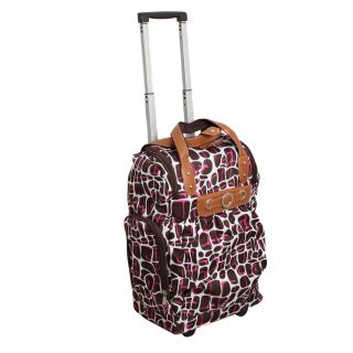 Runway Ladys Lightweight Brown Carry on Rolling Luggage Bag MSRP $69