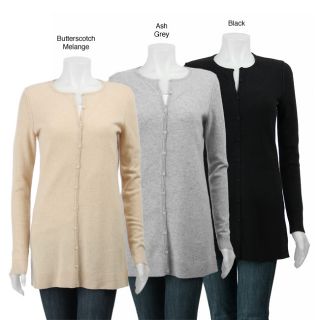 Magaschoni Cashmere Womens Button front Cardigan