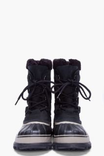Sorel Black Nubuck Caribou Boots for men