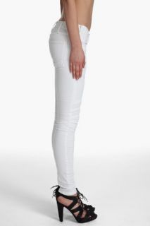 Current/Elliott Moto Skinny White Jeans for women