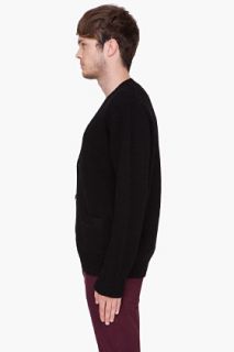 Paul Smith Jeans Black Knitted Wool Cardigan for men