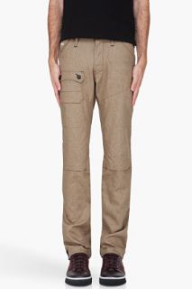 G Star Beige Comic 5620 Tapered Trousers for men