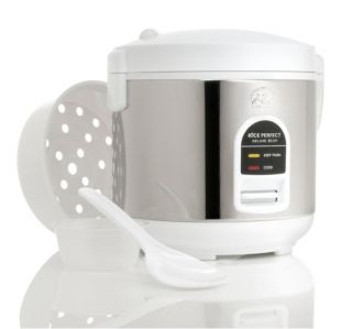 Wolfgang Puck BDRCRB005 White 5 cup Heavy duty Rice Cooker with