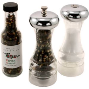 Olde Thompson 3561 27 Mercury Pepper Mill and Salt Shaker Gift Pack