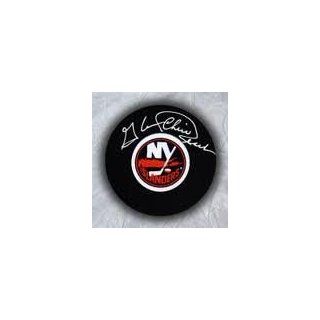 Chico Resch New York Islanders Autographed Hand Signed NHL Puck W/case