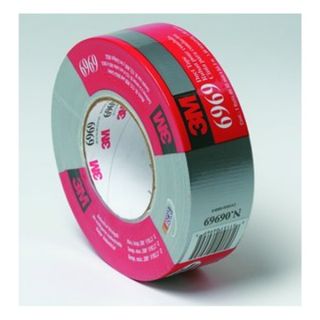3M 0602972 6969 48mm x 54.8m Silver Extra Heavy Duty Duct Tape Be