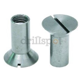 DrillSpot 0123396 #8 32 x 27/64 Flat Head Steel Zinc Binding Post