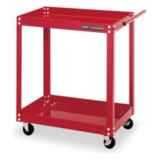 Westward 2CZY4 Utility Cart, 27 Wx18 Dx28 In H, 2 Shelves