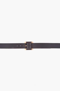 Marni Black Leather Square Buckle Belt for women