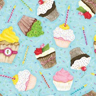 Jillson Roberts Eco Line Gift Wrap, Birthday Cupcake, 6