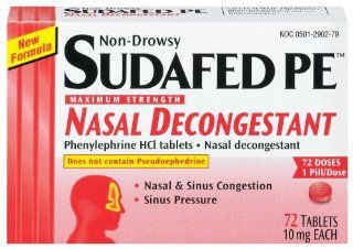 Sudafed PE Maximum Strength Nasal Decongestant, Non Drowsy