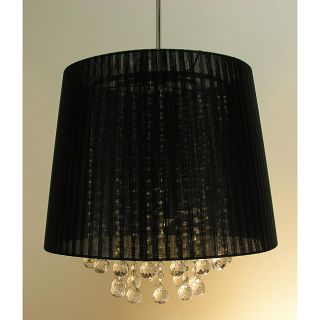 Warehouse of Tiffany Elegant Black Crystal Hanging Lamp Today $139.99