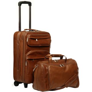 Amerileather Leather 2 piece Carry on Luggage Set